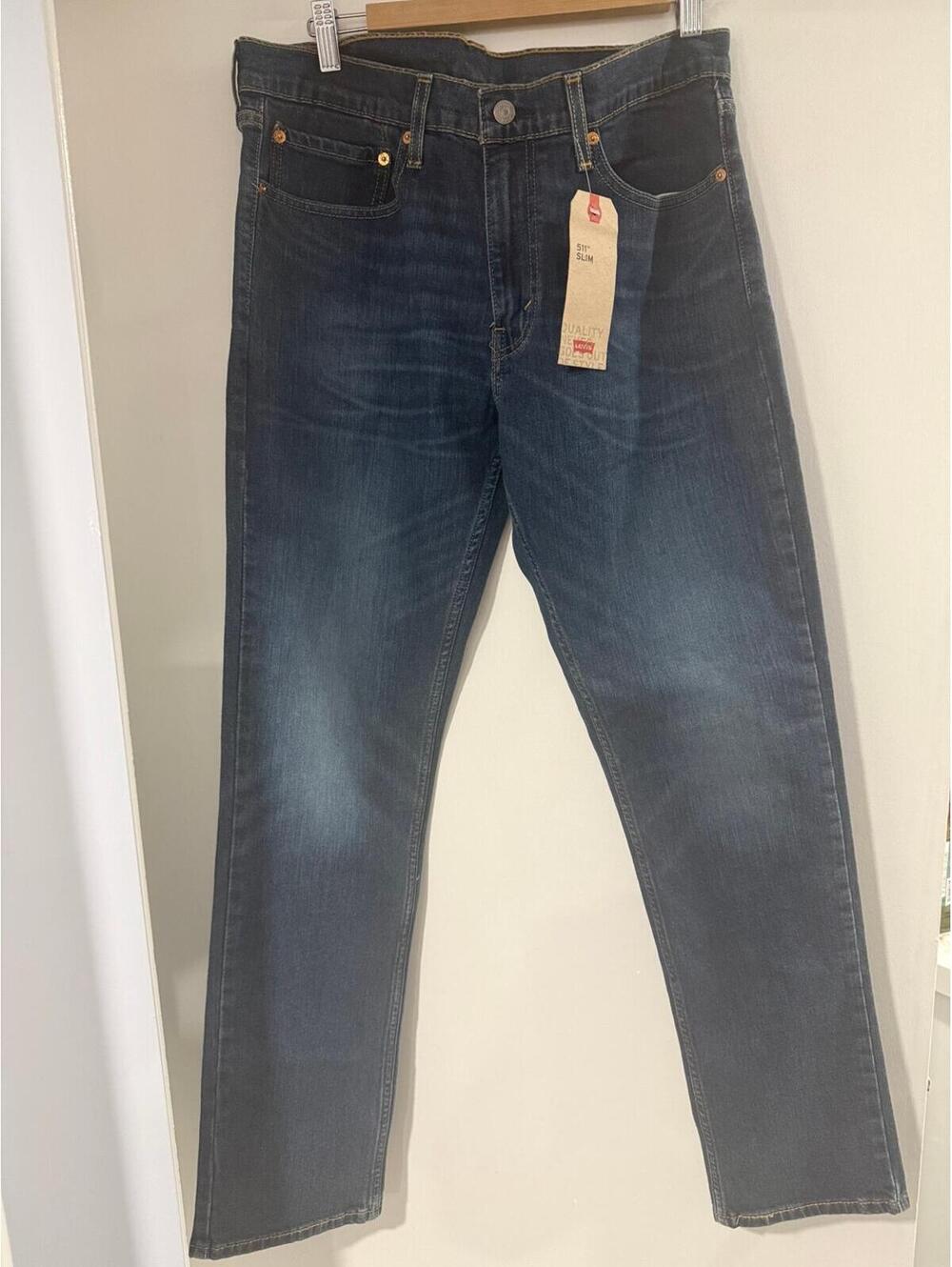 Levi’s 511 Slim Stretch Jeans Men’s 34x32 Dark Wash Denim